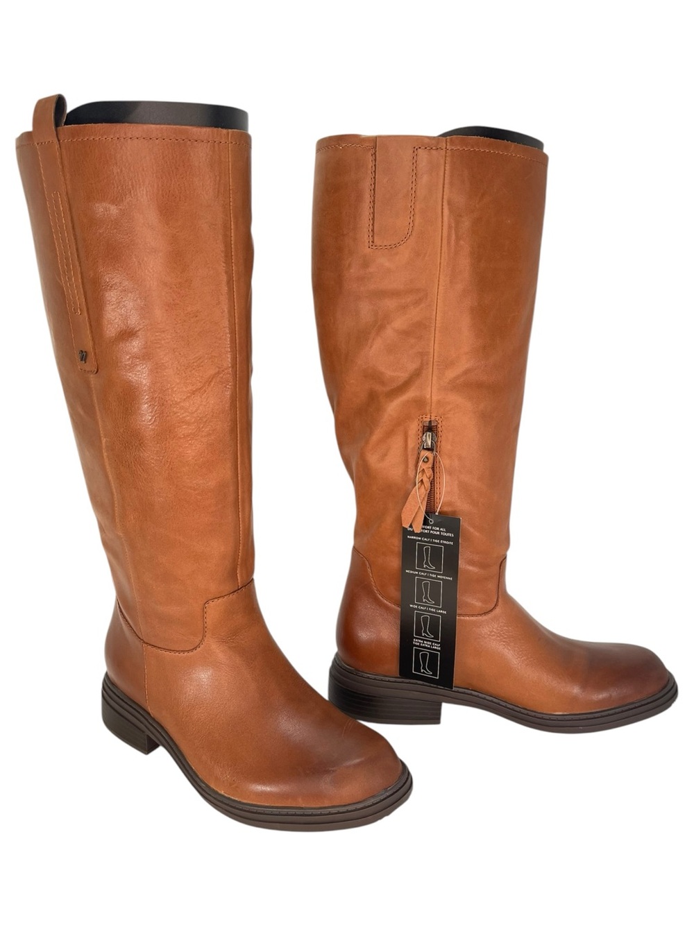 Naturalizer On Time Brown Leather Wide Calf Knee High Womens Boots Size 9.5M - Picture 10 of 15